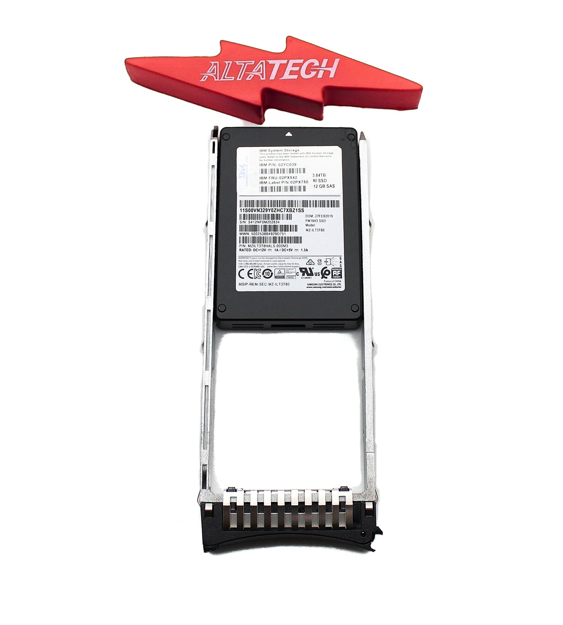 IBM 02YC039 3.84TB 12Gb SAS 2.5" Flash Drive