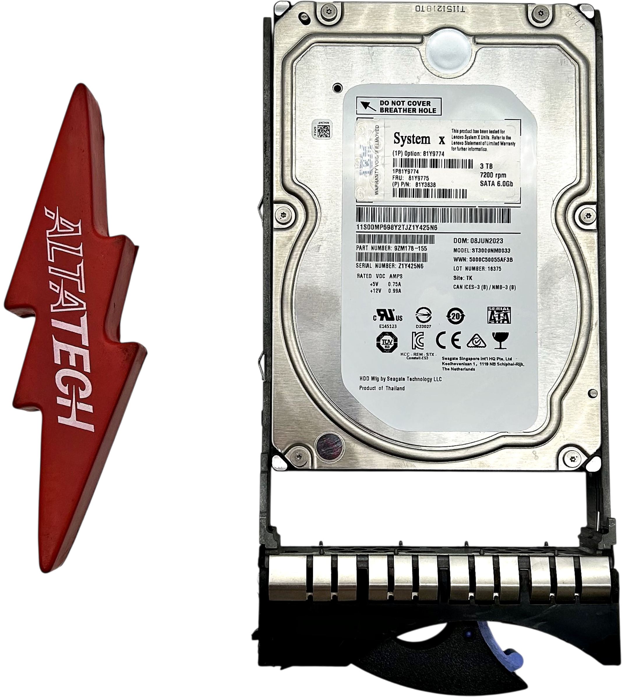 IBM 81Y9775 3TB 7.2K SATA 3.5" HDD