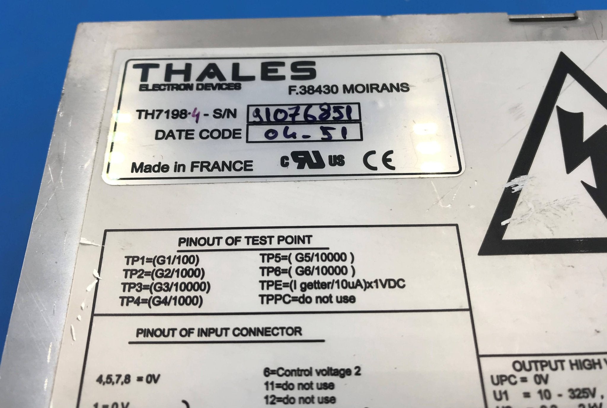 Image Intensifier HV Power Supply (TH-7198-4Thales