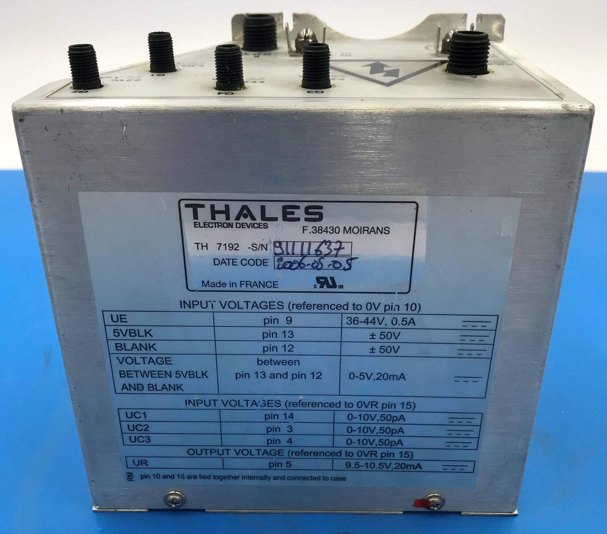 IMAGE INTESIFIER HV POWER SUPPLY (TH-7192 Thales