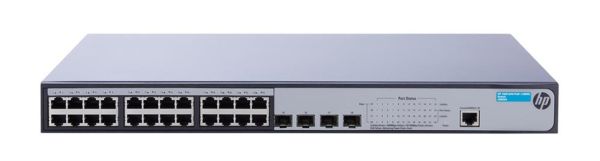 JG925A#ABA - HP 1920-24G-PoE+ 24-Ports 10/100/1000Base-T Layer-3 Managed Gigabit Ethernet Switch with 4 Gigabit SFP Ports Rack-Mountable