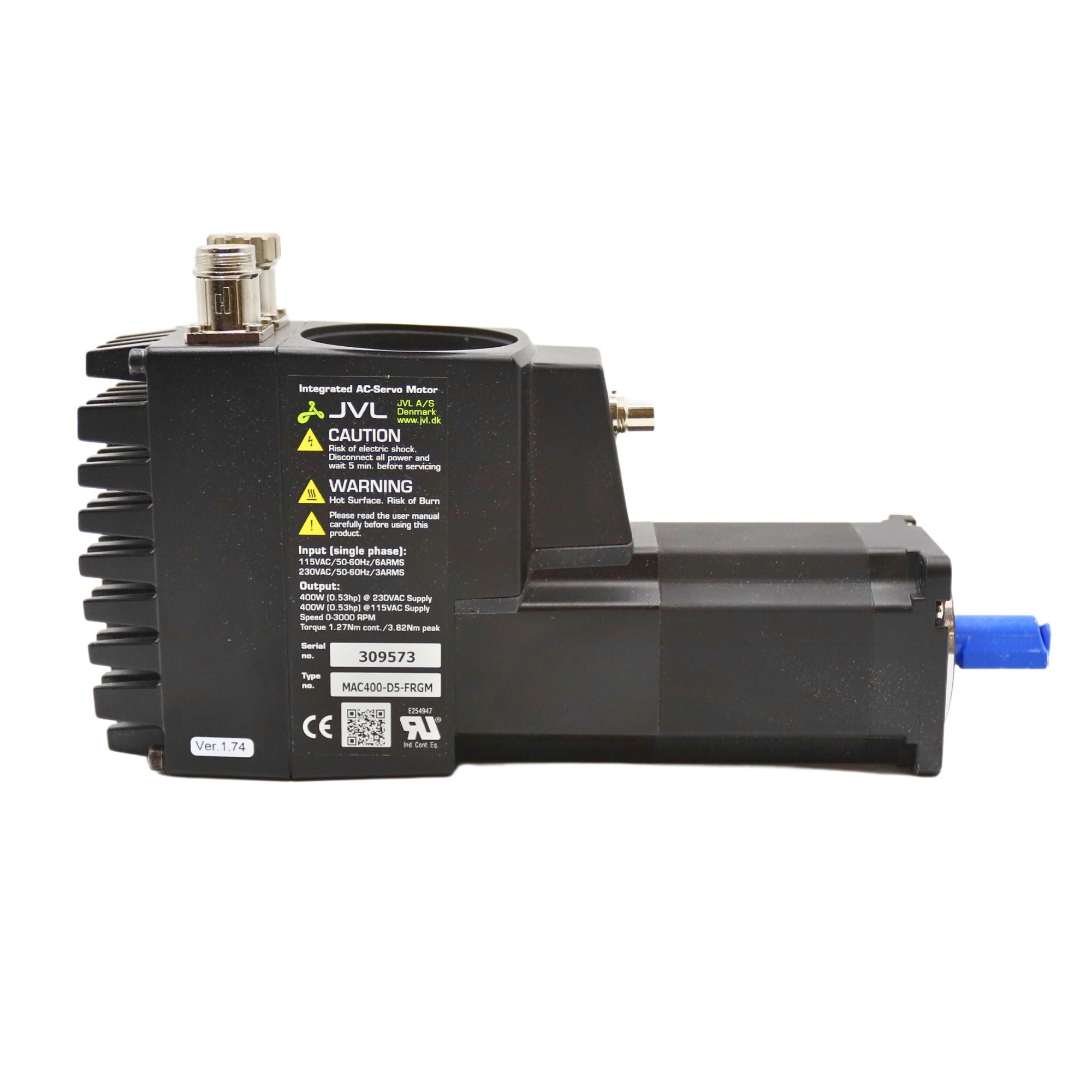 JVL | Servo Motor 400W, Absolute | MAC400-D5-FRGM