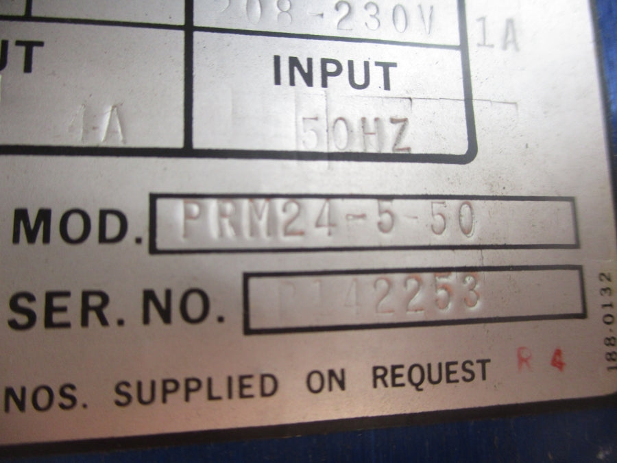 KEPCO PRM24-5-50 208-230V 1A UNMP