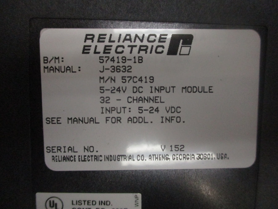 RELIANCE ELECTRIC 57C419 5-24VDC REV 03 NSMP