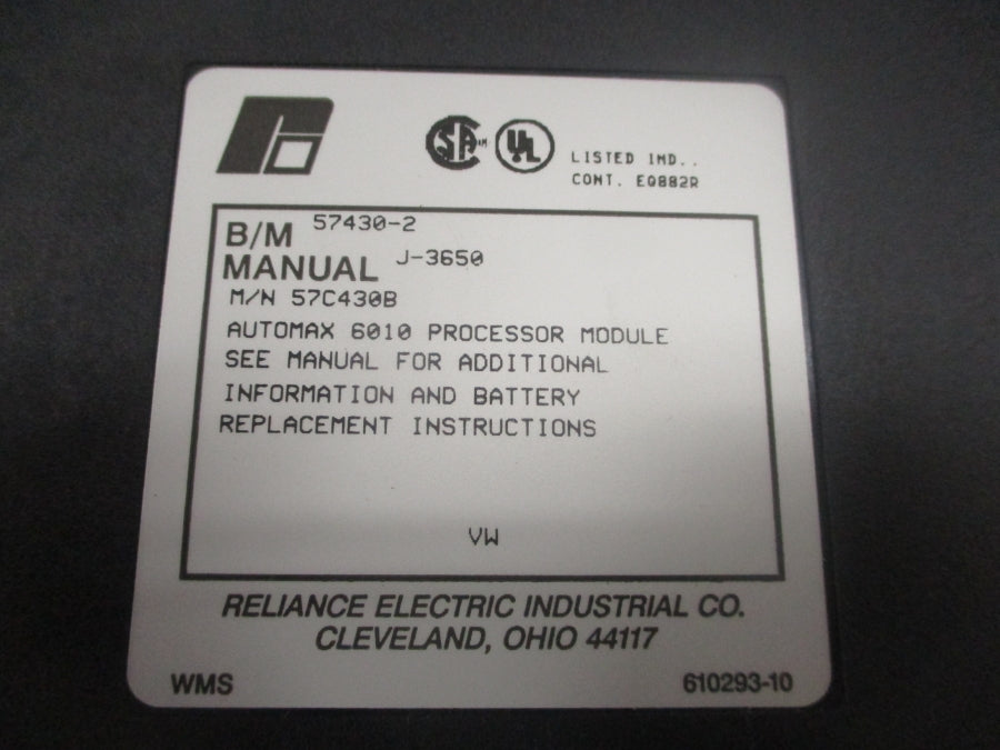 RELIANCE ELECTRIC 57C430 57430-2 NSMP