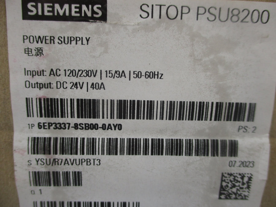 SIEMENS 6EP3337-8SB00-0AY0 120/230VAC 15/9A NSMP