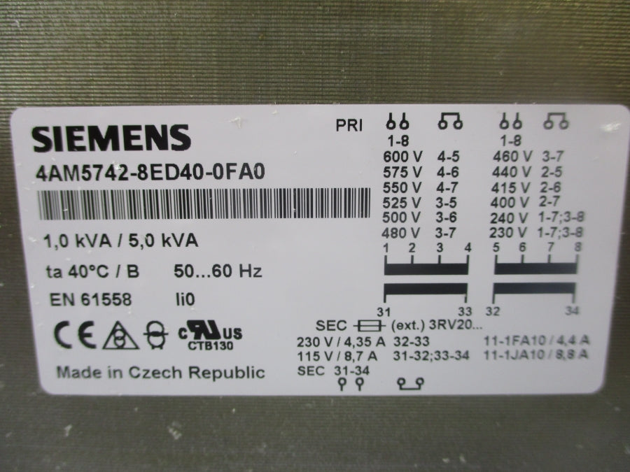 SIEMENS 4AM5742-8ED40-0FA0 600V NSMP