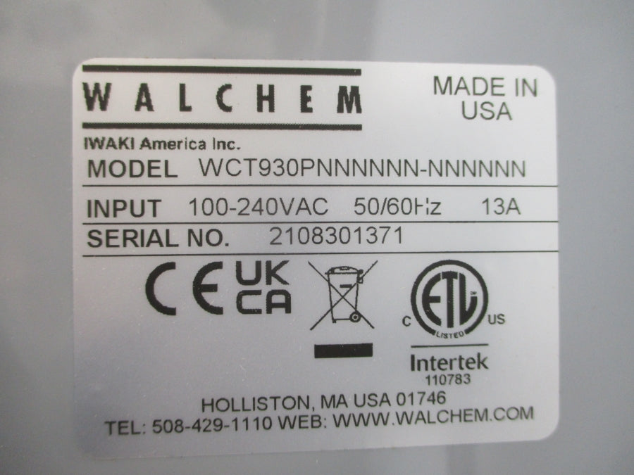 WALCHEM WCT930PNNNNNN-NNNNNN 900 100-240VAC 13A NSMP