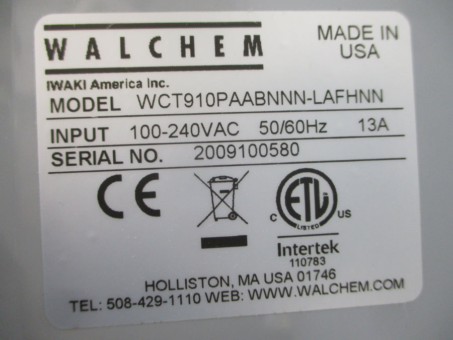 WALCHEM WCT910PAABNNN-LAFHNN 100-240VAC 13A NSNP