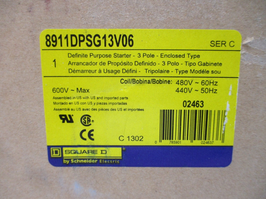 SQUARE D 8911DPSG13V06 SER. C 440/480V NSMP