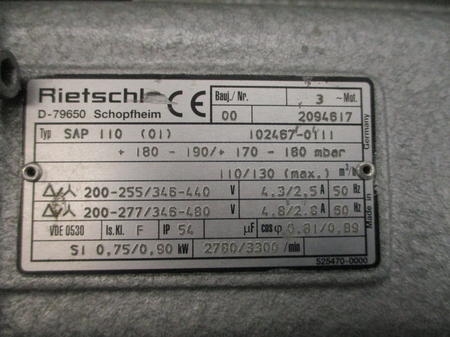RIETSCHL SKP25320-02/03/TROPIC 200-277/346-480V 4.8/2.8A UNMP