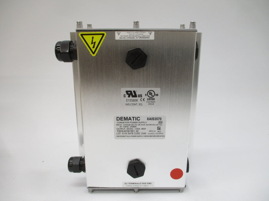 DEMATIC XAIS3570 F0038-00166 380-480VAC 3.65A REV. AE NSMP