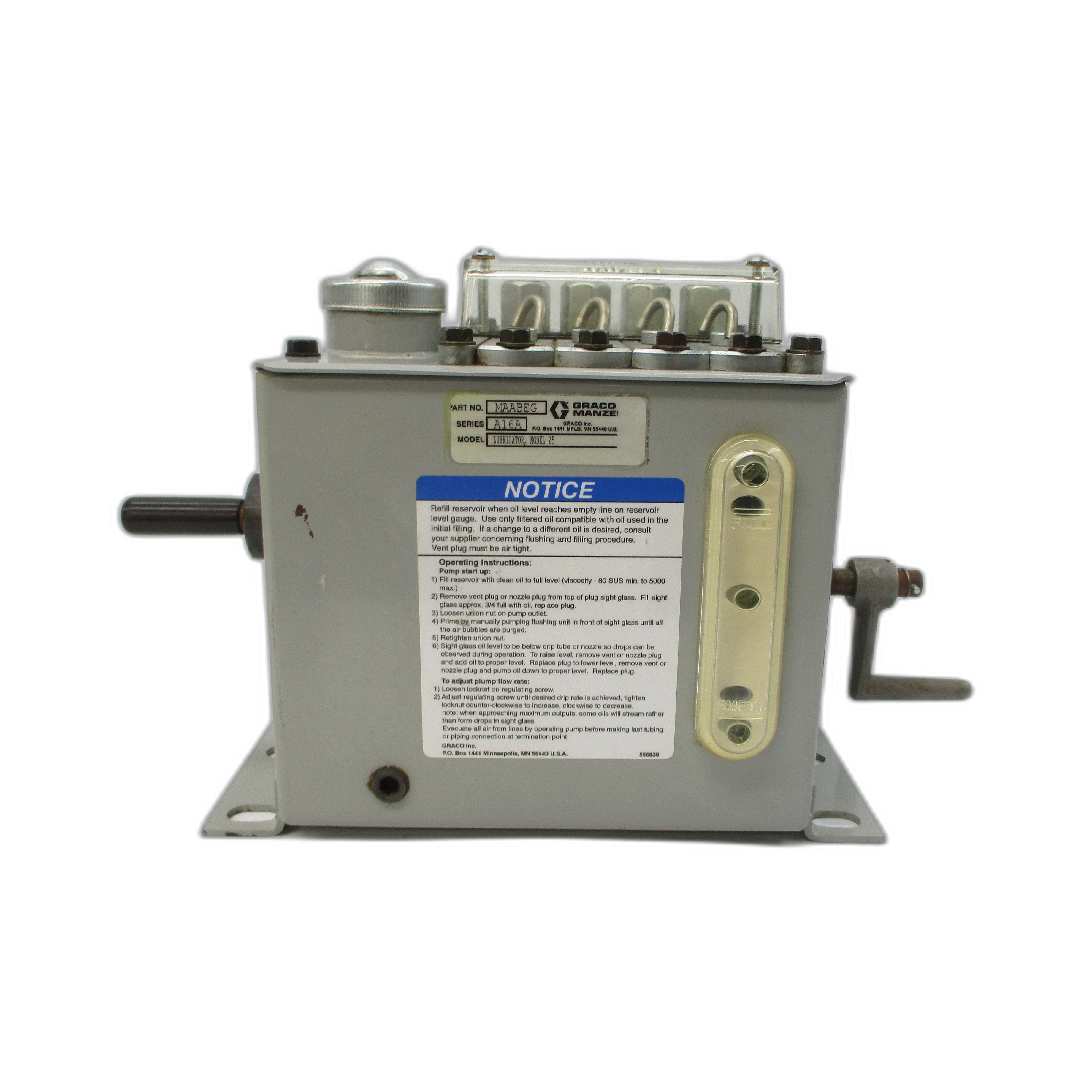 GRACO MAABEG MODEL 25 SER. A16A NSNP