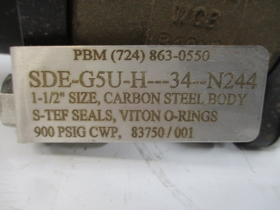 PBM SDE-G5U-H-34-N244 900PSI 1-1/2" NSNP