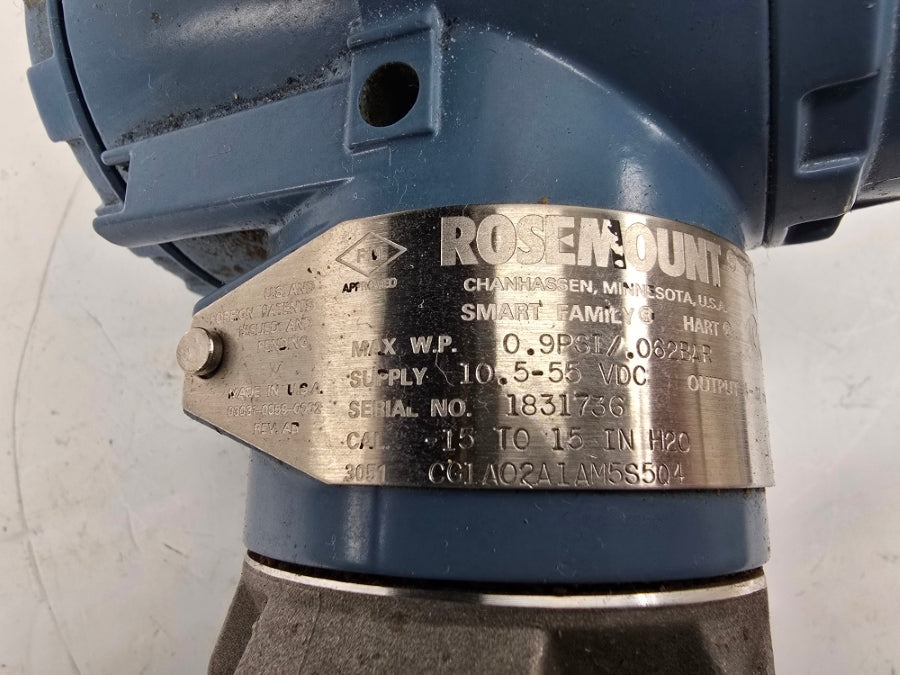ROSEMOUNT 3051CG1A02A1AM5S5Q4 10.5-55VDC 0.9PSI UNMP