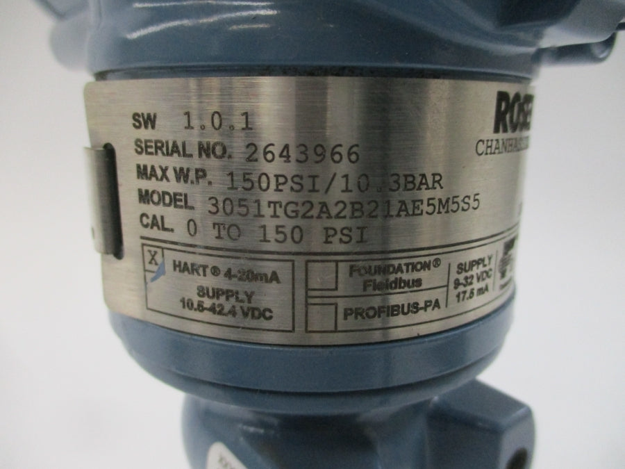 ROSEMOUNT 3051TG2A2B21AE5M5S5 C30610-1126-0000 10.5-42.4VDC 150PSI NSNP
