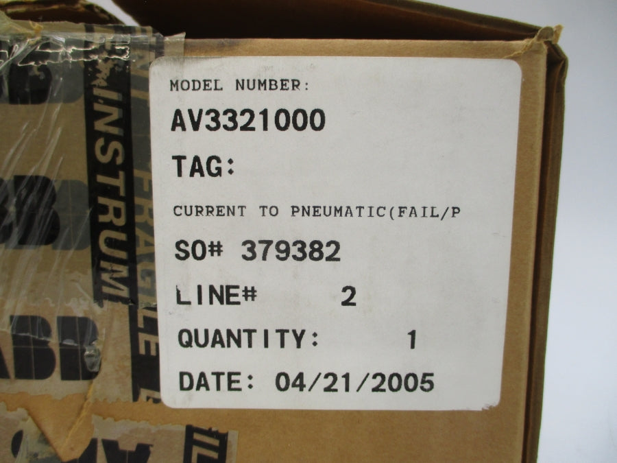 ABB AV3321000 30VDC 150PSI NSMP