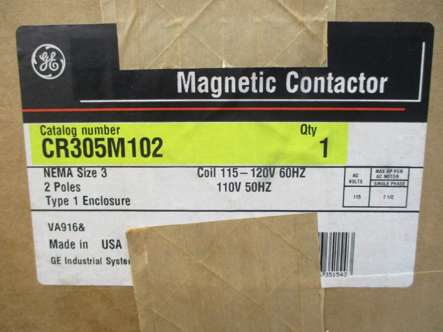 GENERAL ELECTRIC CR305M102 SER. A 110/115-120V NSMP