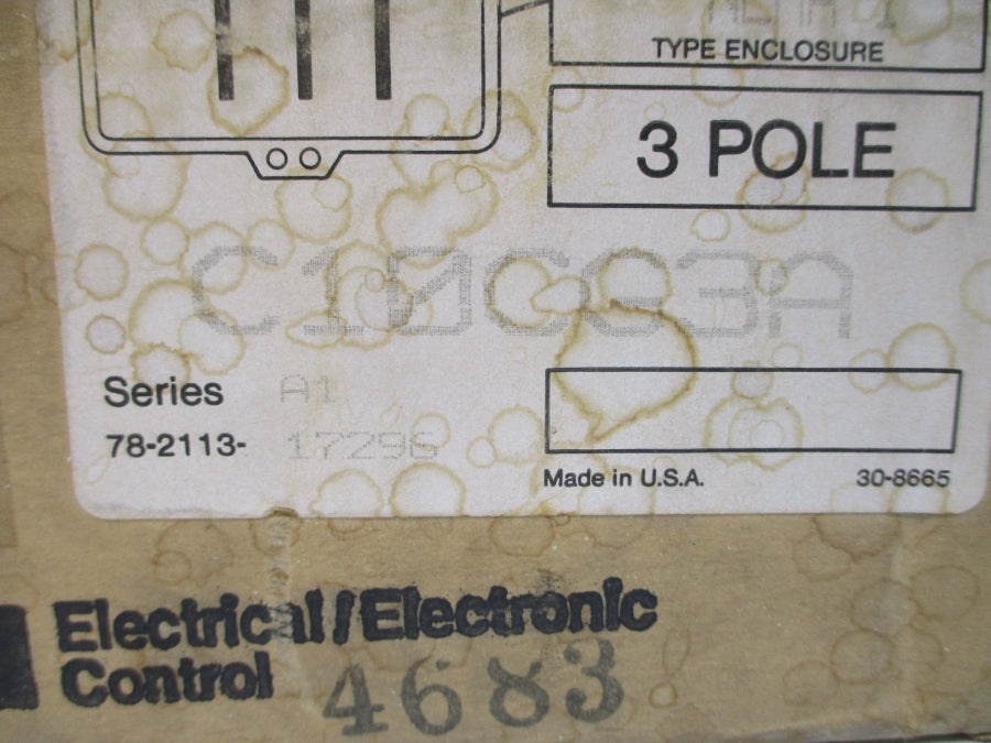 CUTLER HAMMER C10CG3A SER. A1 110/120V 27A NSMP