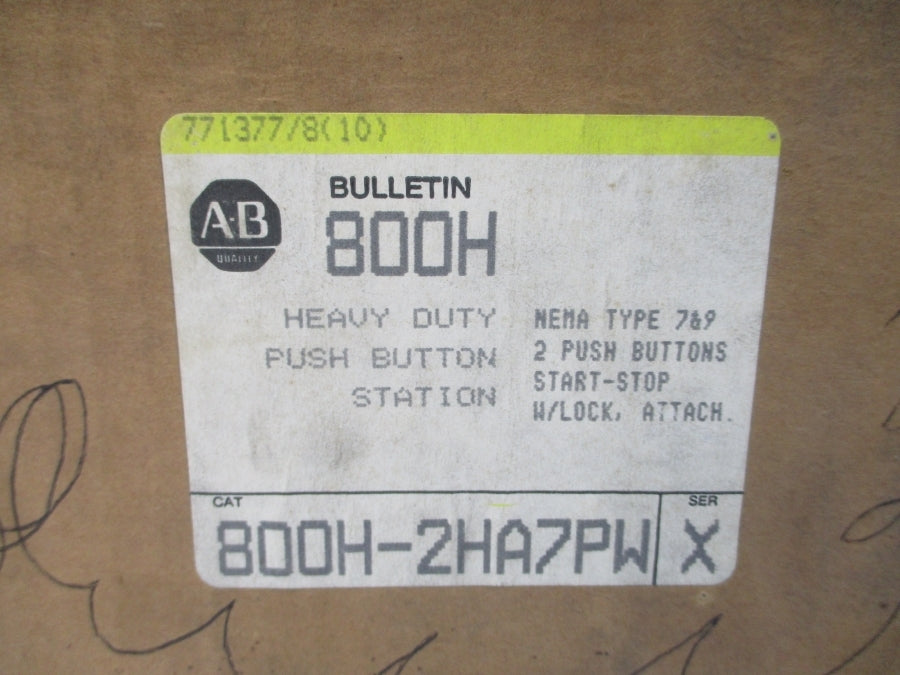 ALLEN BRADLEY 800H-2HA7PW SER. X (BR/YL) NSMP