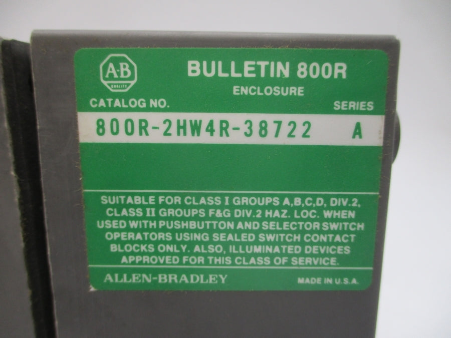ALLEN BRADLEY 800R-2HW4R-38722 SER. A (BR/WH) NSMP