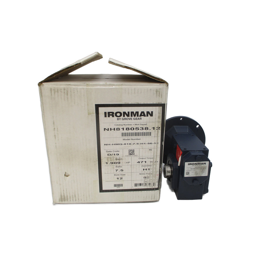GROVE GEAR NH-HMQ-818-7.5-H1-56-12 NH8180538.12 NSMP