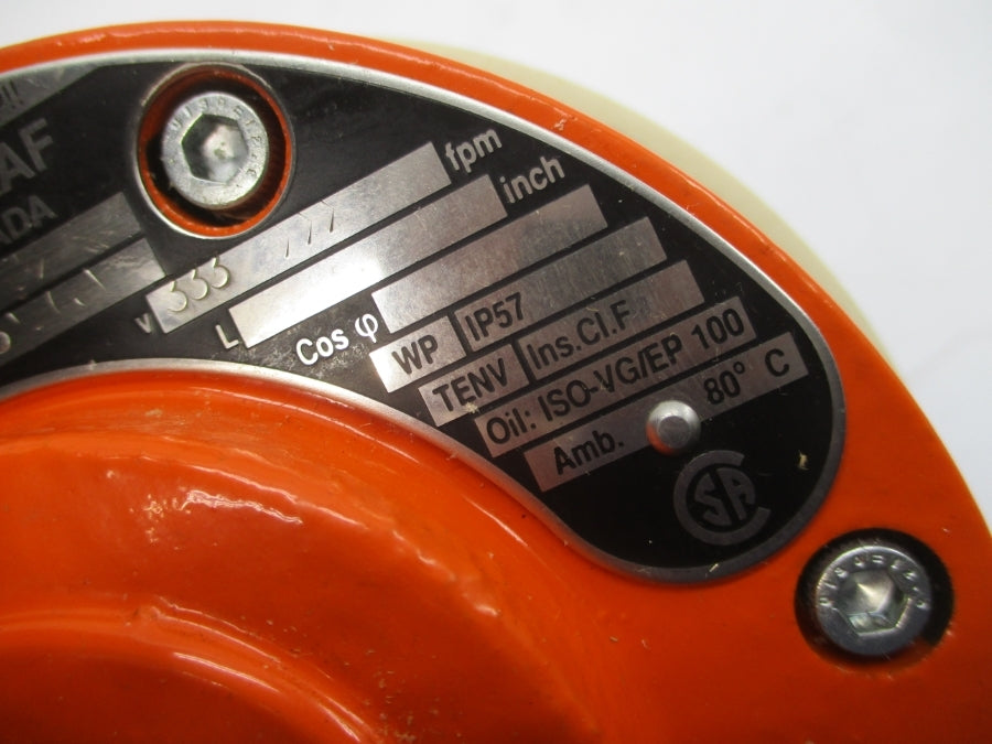 VAN DER GRAAF TM127A25-475 220/440V 2.88/1.44A NSNP