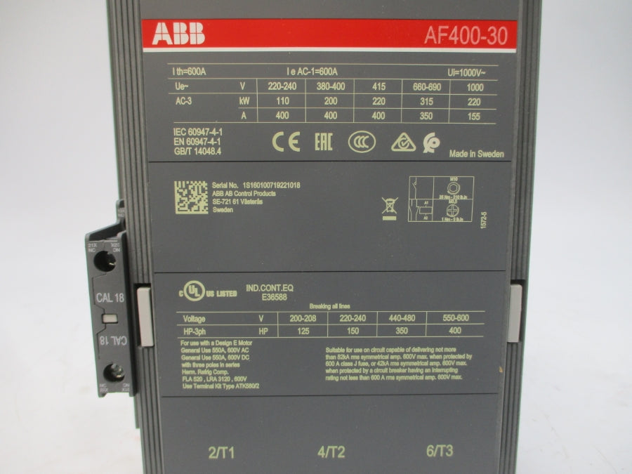 ABB AF400-30-11 1SFL577001R7011 100-250VDC 600A NSMP