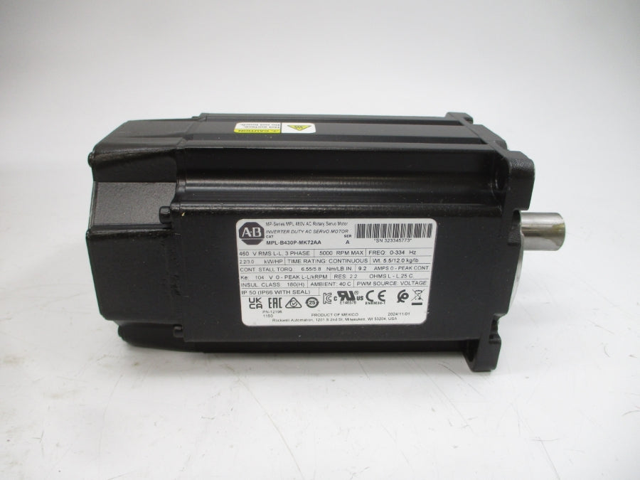 ALLEN BRADLEY MPL-B430P-MK72AA SER. A 460VAC 9.2A NSMP