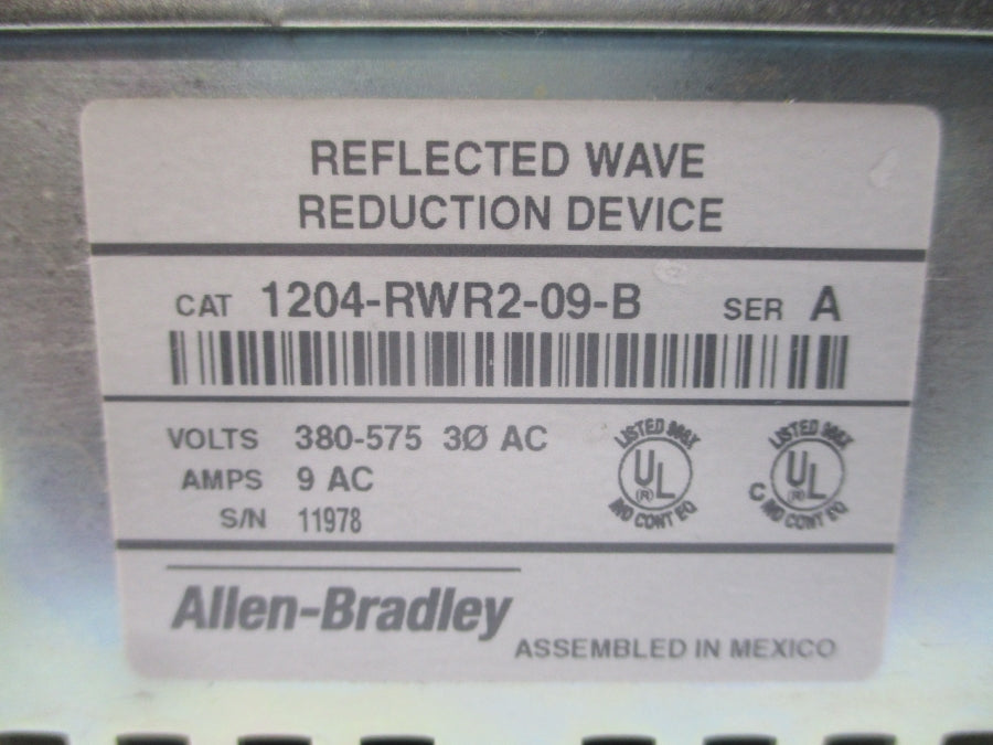 ALLEN BRADLEY 1204-RWR2-09-B SER. A 380-575VAC 9A NSNP