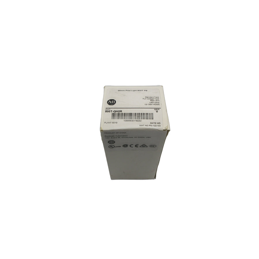 ALLEN BRADLEY 800T-QH2R SER. V 12-130VAC/DC (WH) NSFS