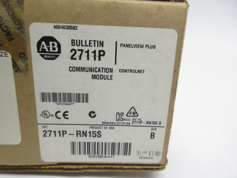 ALLEN BRADLEY 2711P-RN15S SER. B NSMP