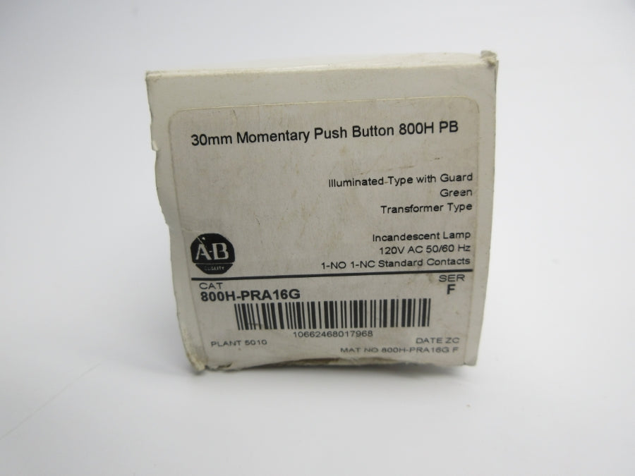 ALLEN BRADLEY 800H-PRA16G SER. F 120VAC (WH) NSMP