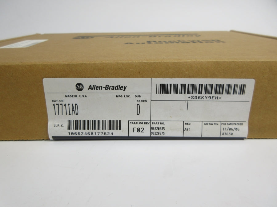 ALLEN BRADLEY 1771-IAD SER. D DATE: 2006 REV. A01 NSFS
