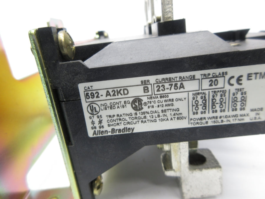 ALLEN BRADLEY 592-A2KD SER. B 23-75A NSNP