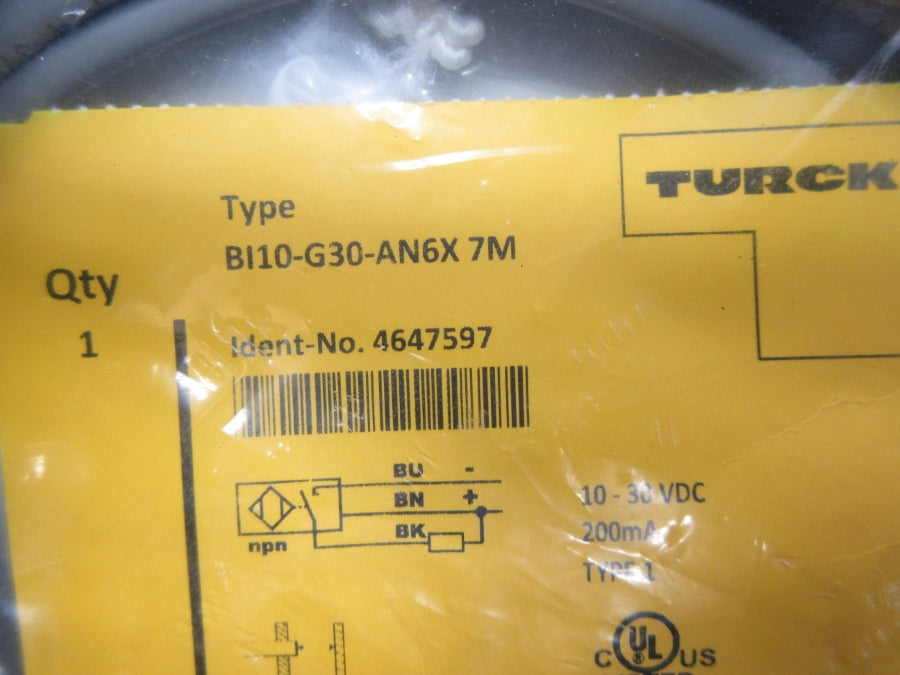 TURCK BI10-G30-AN6X-7M 4647597 10-30VDC NSMP
