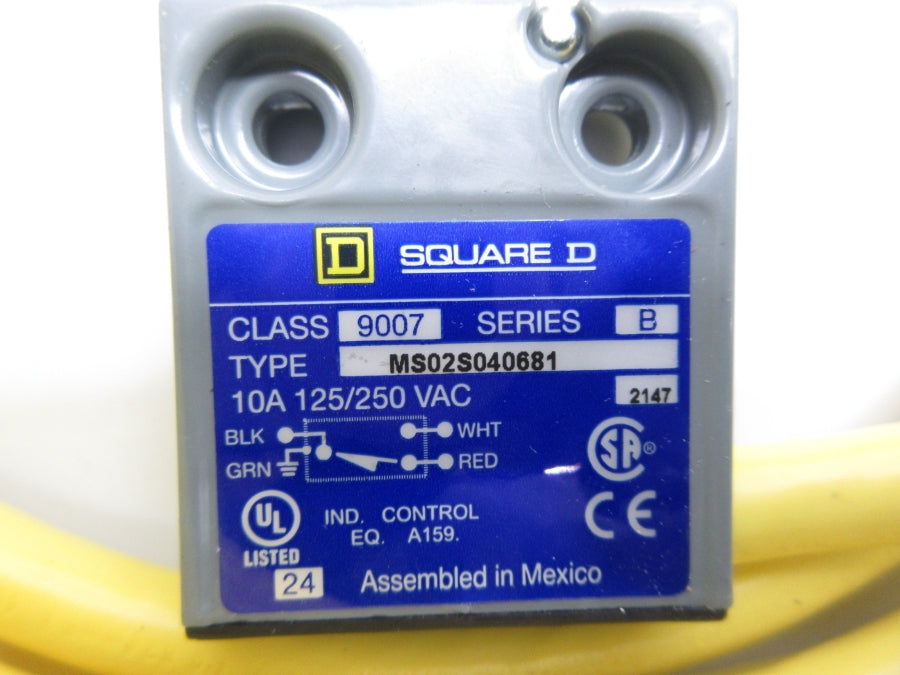 SQUARE D 9007-MS02S040681 SER. B 125/250VAC 10A NSNP