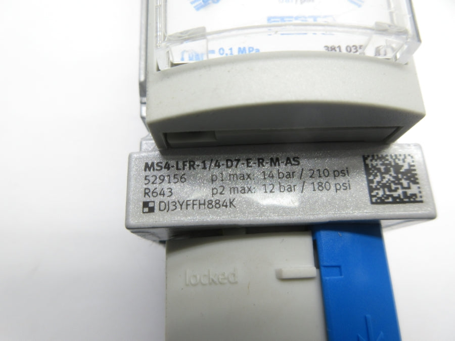 FESTO MS4-LFR-1/4-D7-E-R-M-AS 529156 180/210PSI NSNP