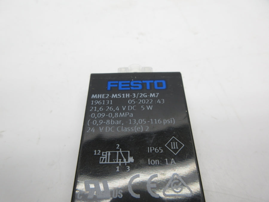 FESTO MHE2-MS1H-3/2G-M7 196131 21.6-26.4VDC NSNP