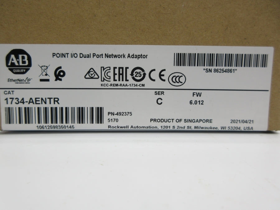 ALLEN BRADLEY 1734-AENTR SER. C F/W 6.012 DATE: 2021 NSFS