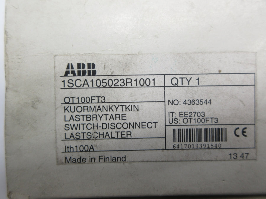 ABB OT100FT3 1SCA105023R1001 NSMP