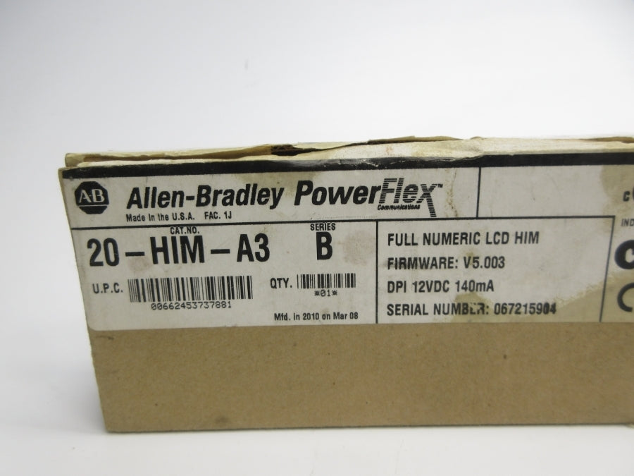 ALLEN BRADLEY 20-HIM-A3 SER. B F/W V5.003 12VDC NSMP