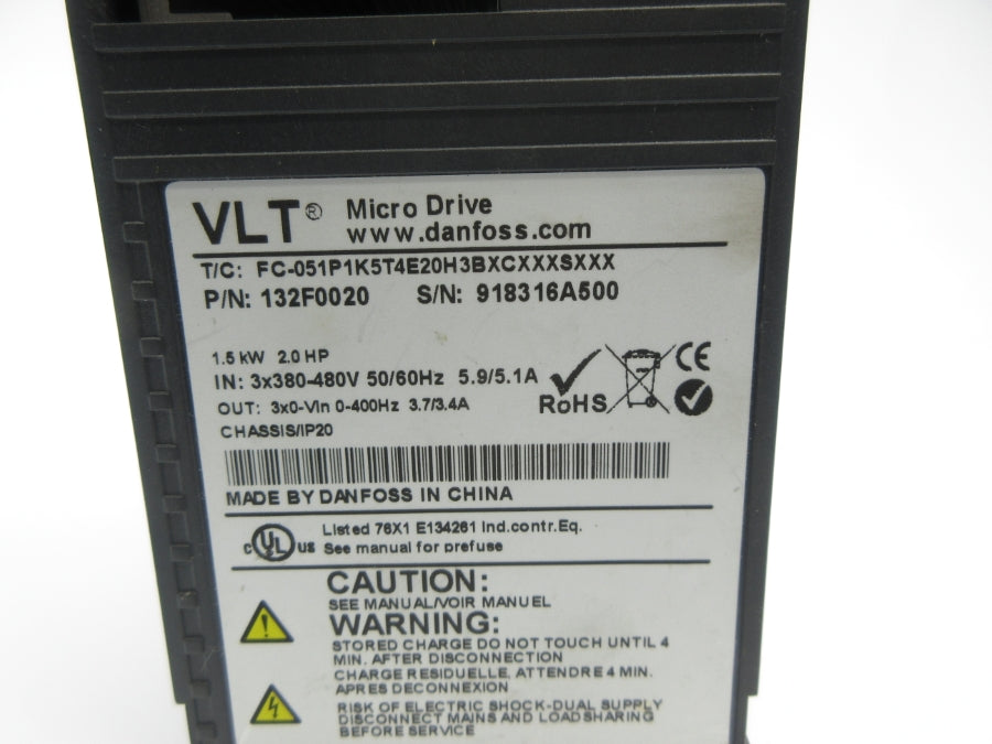 DANFOSS 132F0020 380-480V 5.9/5.1A (AS PICTURED) NSNP