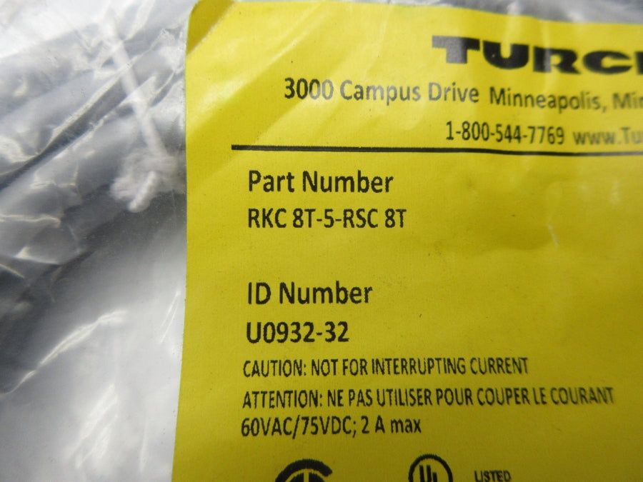 TURCK RKC8T-5-RSC8T U0932-32 60VAC 2A NSMP