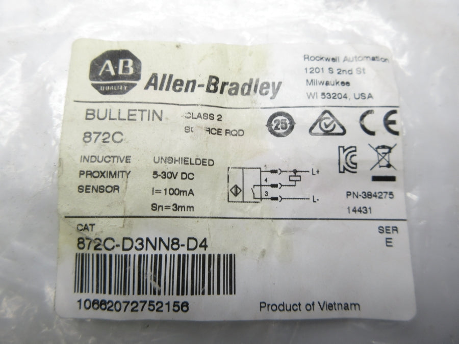 ALLEN BRADLEY 872C-D3NN8-D4 SER. E 5-30VDC NSMP