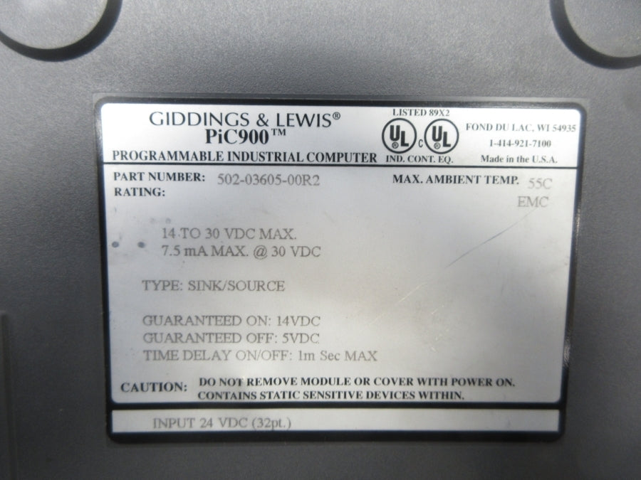 GIDDINGS & LEWIS 502-03605-00R2 14-30VDC NSNP