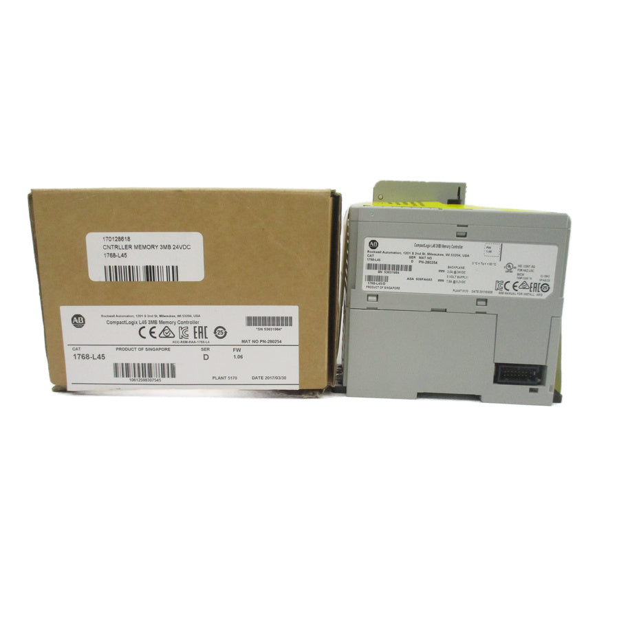 ALLEN BRADLEY 1768-L45 SER. D F/W 1.06 24VDC 2.0A NSMP