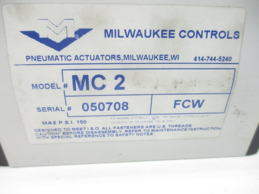 MILWAUKEE CONTROLS MC2 150PSI NSNP