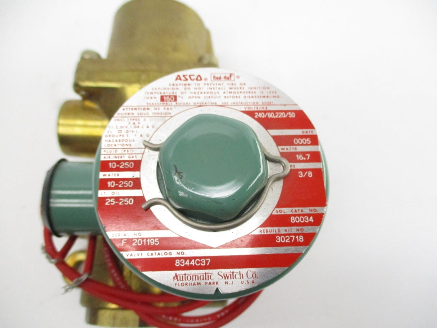 ASCO 8344C37 220/240V 10-250PSI 3/8" NSNP