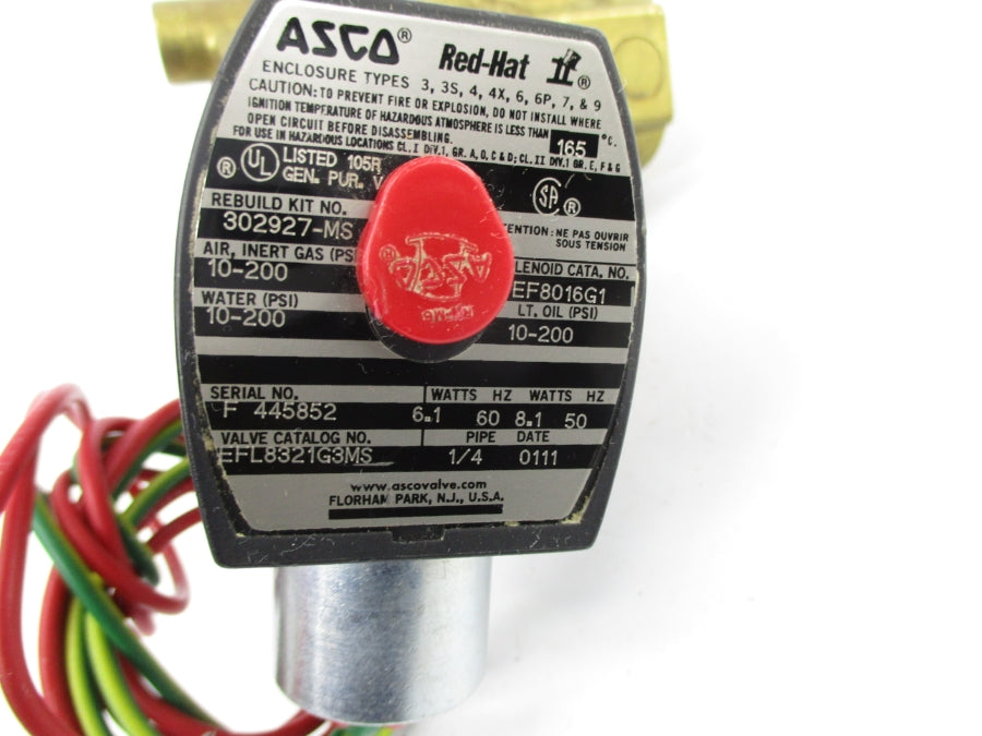 ASCO EFL8321G3MS 110/120V 10-200PSI 1/4" NSNP